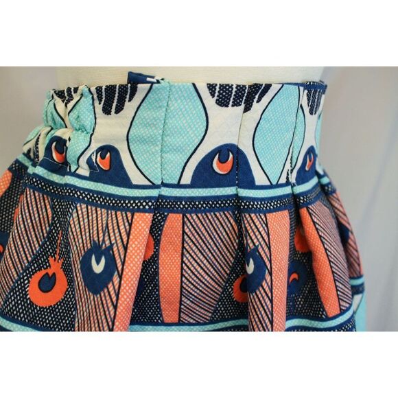 Colorful Abstract Pleated Mini Skirt - Picture 5 of 5